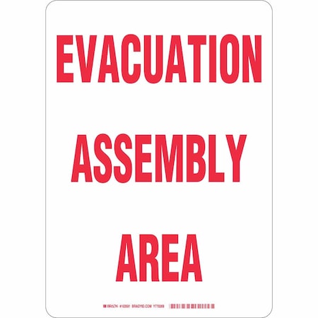 Brady Evacuation Sign 103591